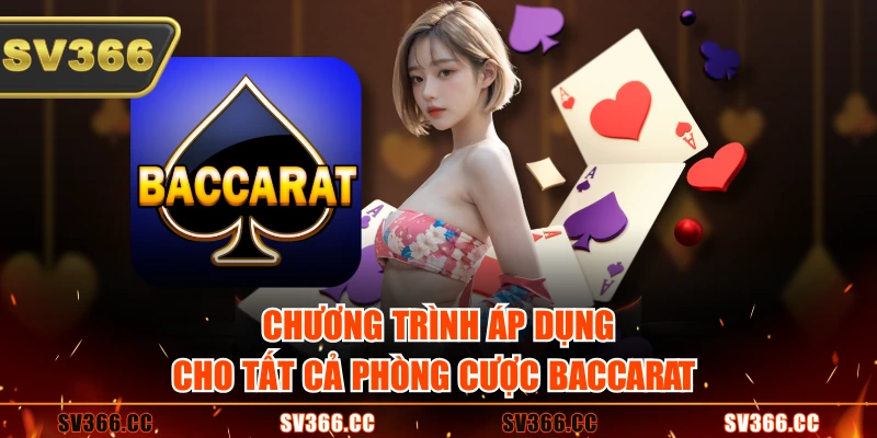 Chương trình áp dụng cho tất cả phòng cược Baccarat Chương trình áp dụng cho tất cả phòng cược Baccarat